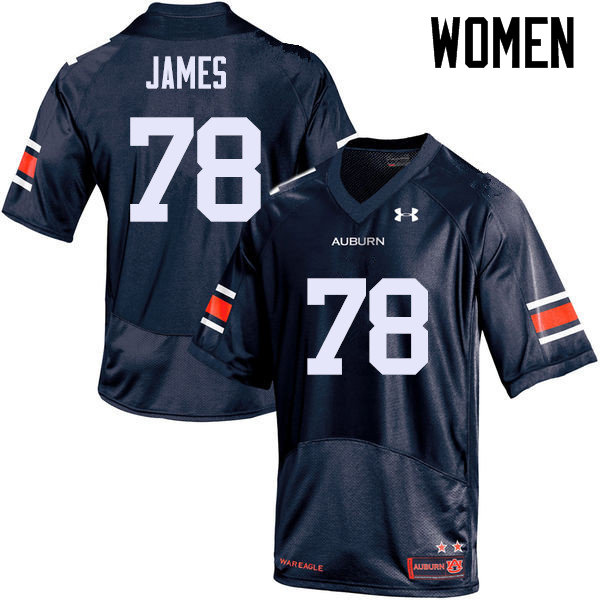 Women Auburn Tigers #78 Darius James College Football Jerseys Sale-Navy - Click Image to Close